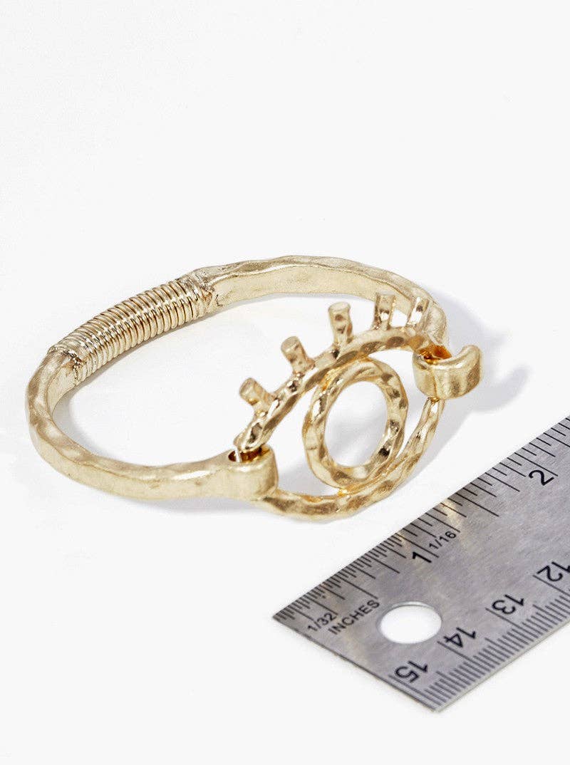 Evil Eye Key Bangle Bracelet