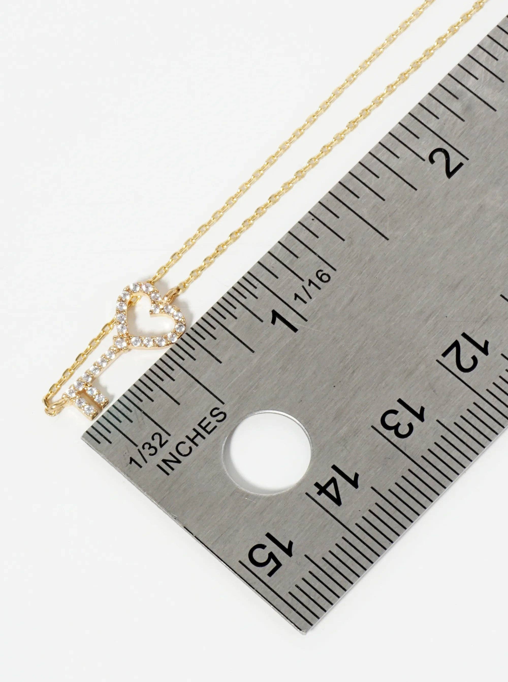 Heart Key Pendant Necklace