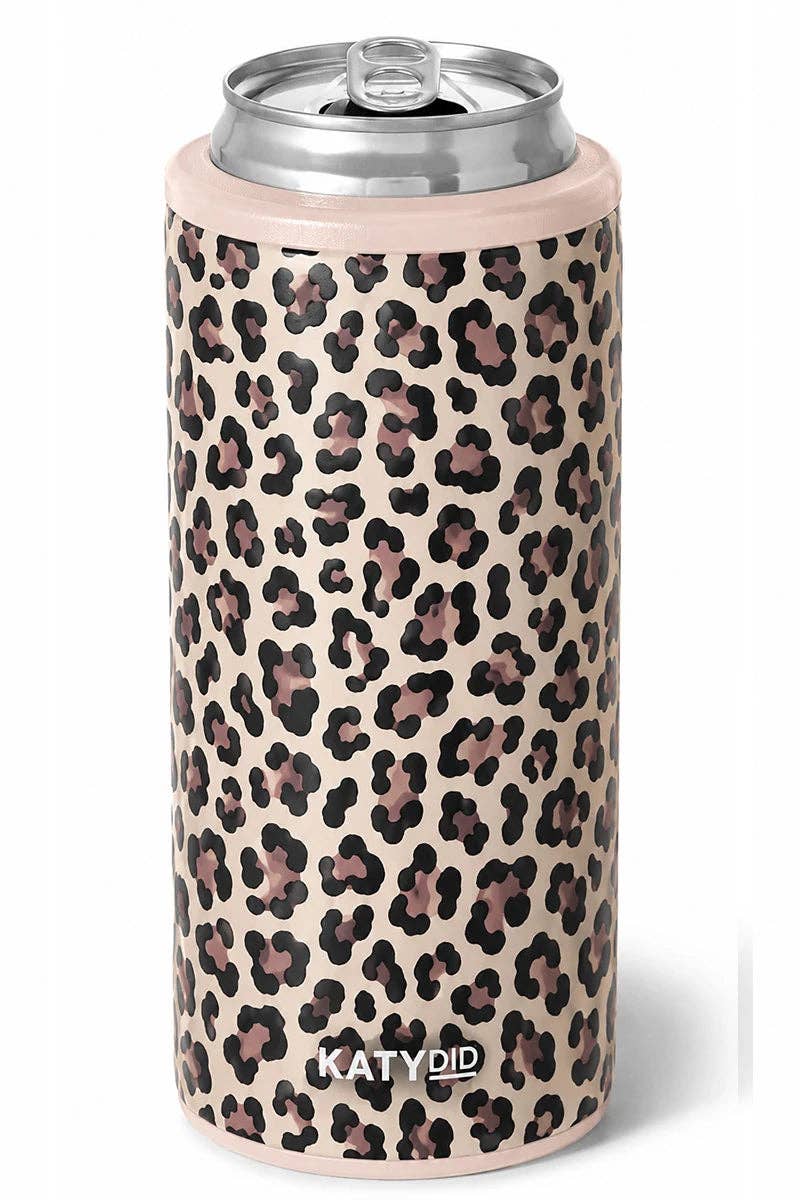 Brown Leopard Slim Can Sleeve