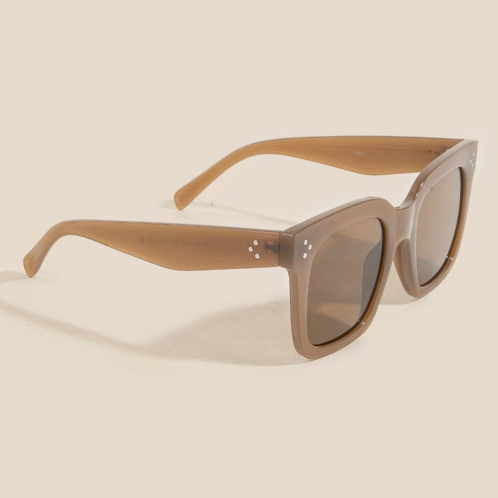 Square Frame Detail Sunglasses