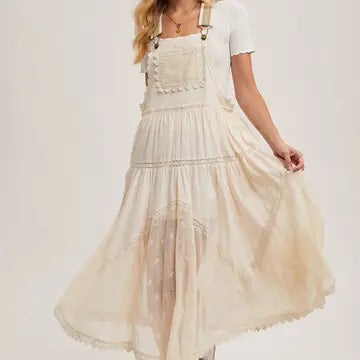 Maggie Mae -Lace Maxi Dress - Cream