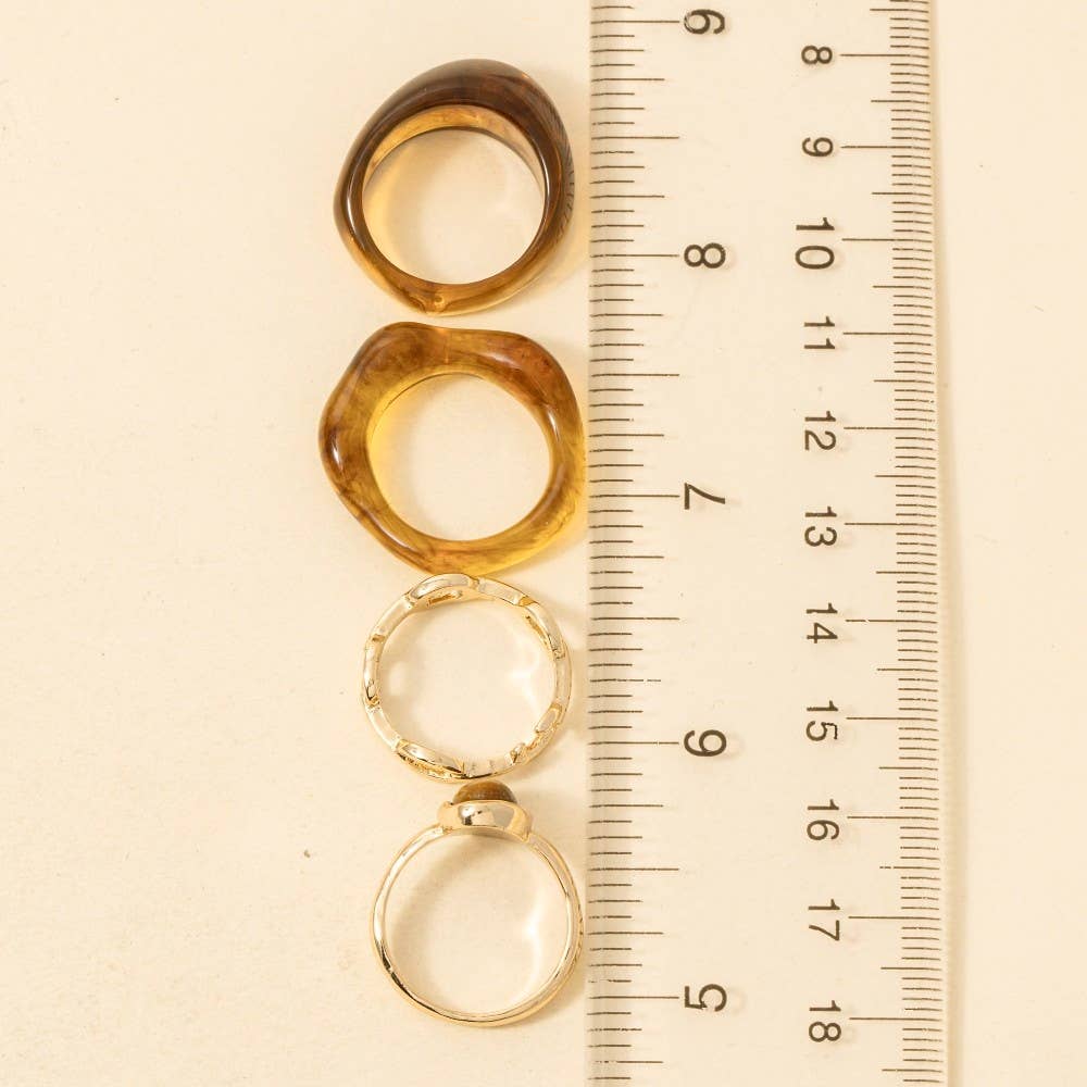 Gilded Glow Ring Set