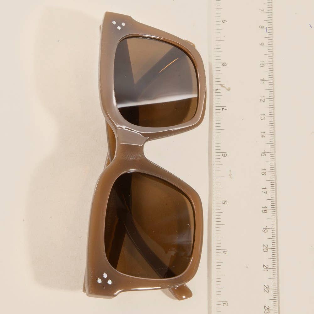 Square Frame Detail Sunglasses