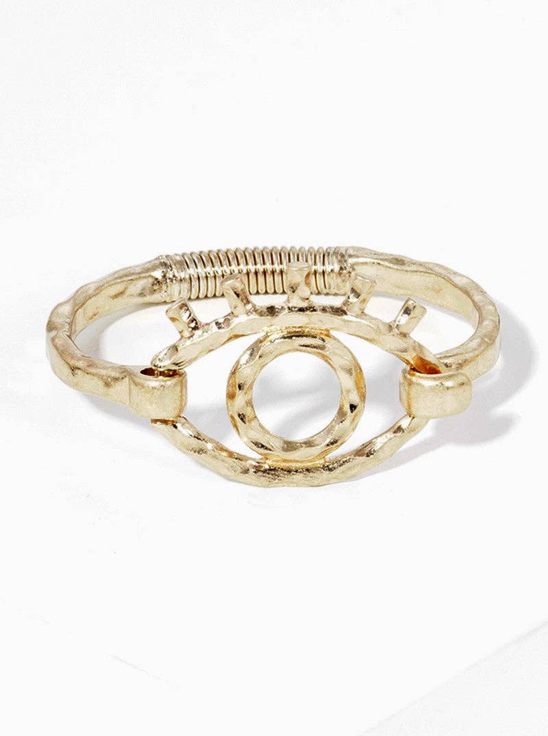 Evil Eye Key Bangle Bracelet