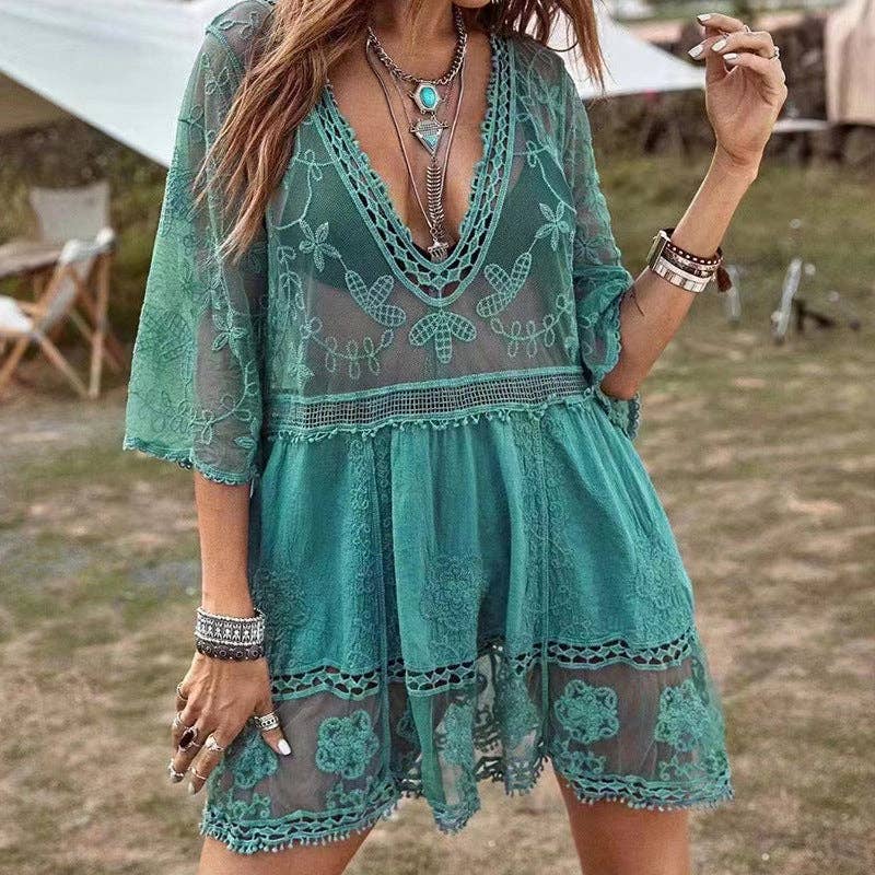 Maribel Lace Cover Up Dress