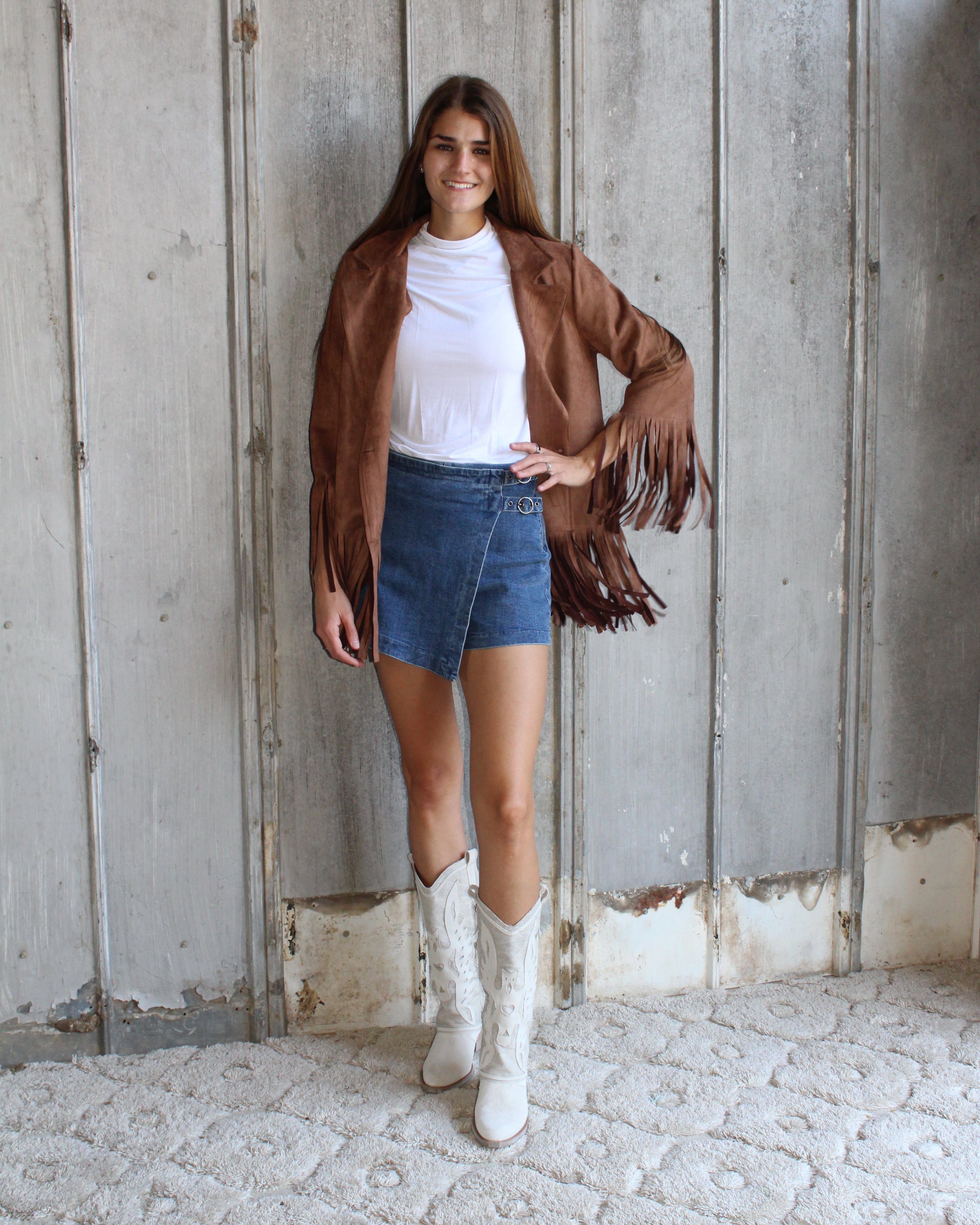 Harper - Blazer with Fringed Hem