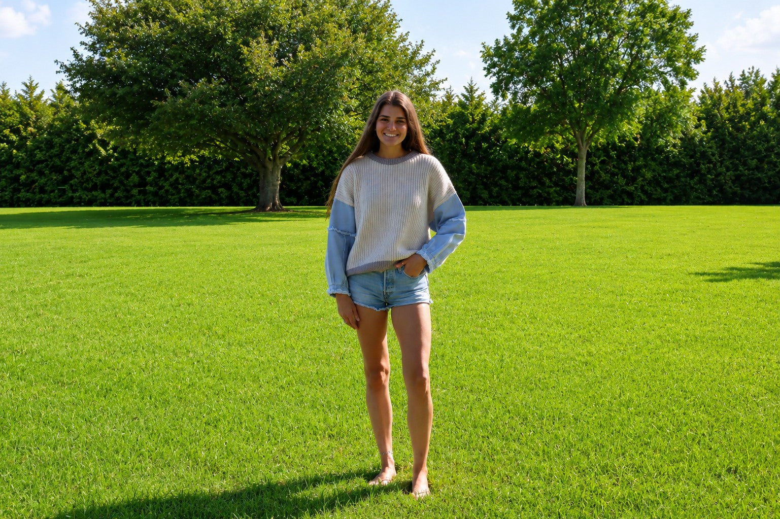 Brenna Colorblock Sweater Top