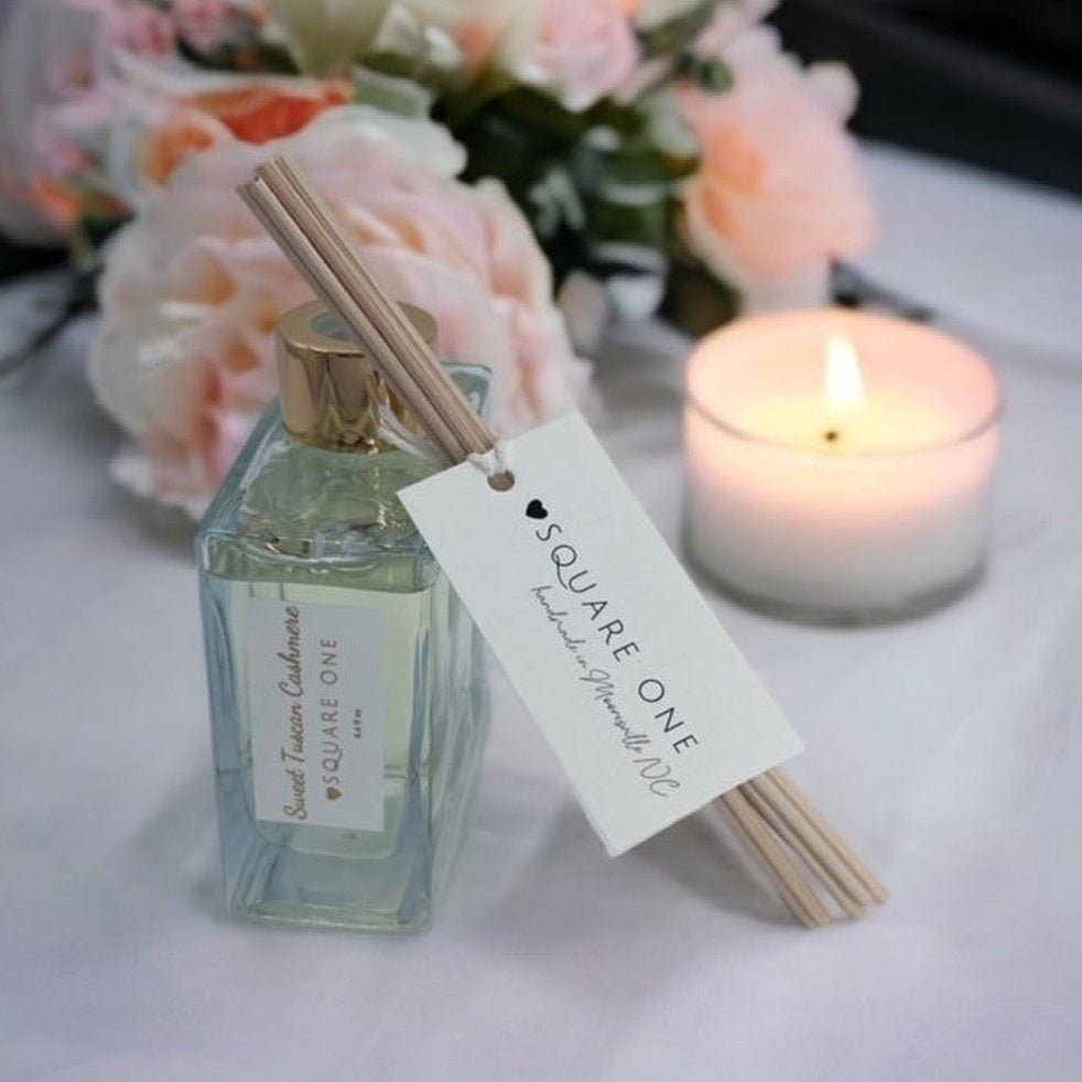 Sweet Tuscan Cashmere Reed Diffuser, Soft Vanilla Amber, 6 oz