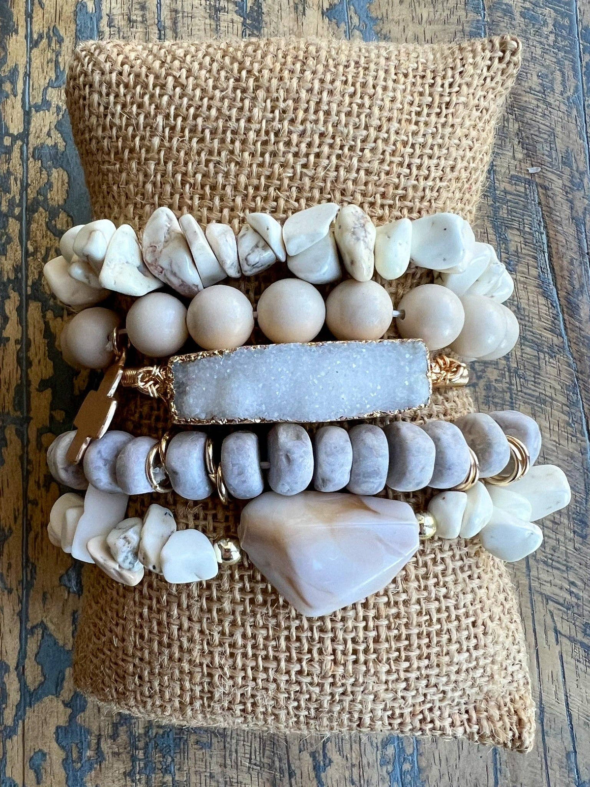 Elyse Bracelet Set White