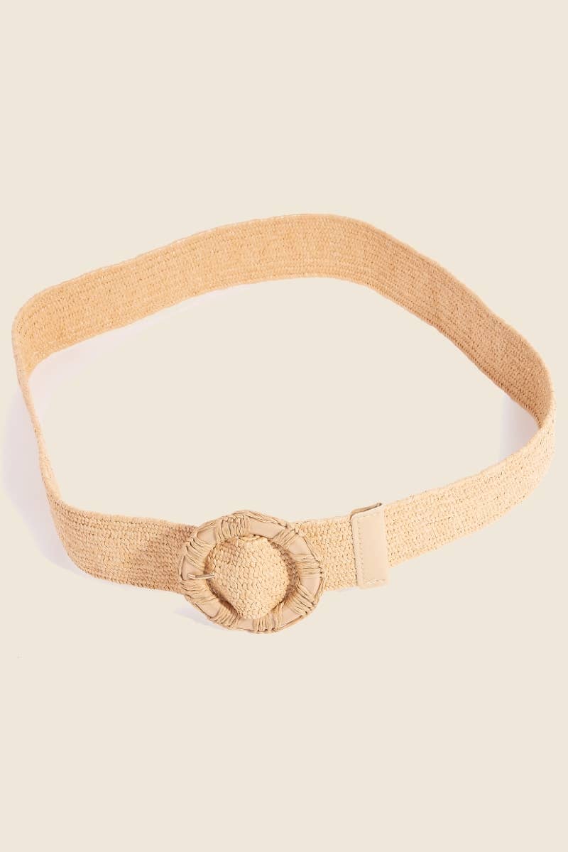 Elastic Intricate Braided Hoop Buckle Belt