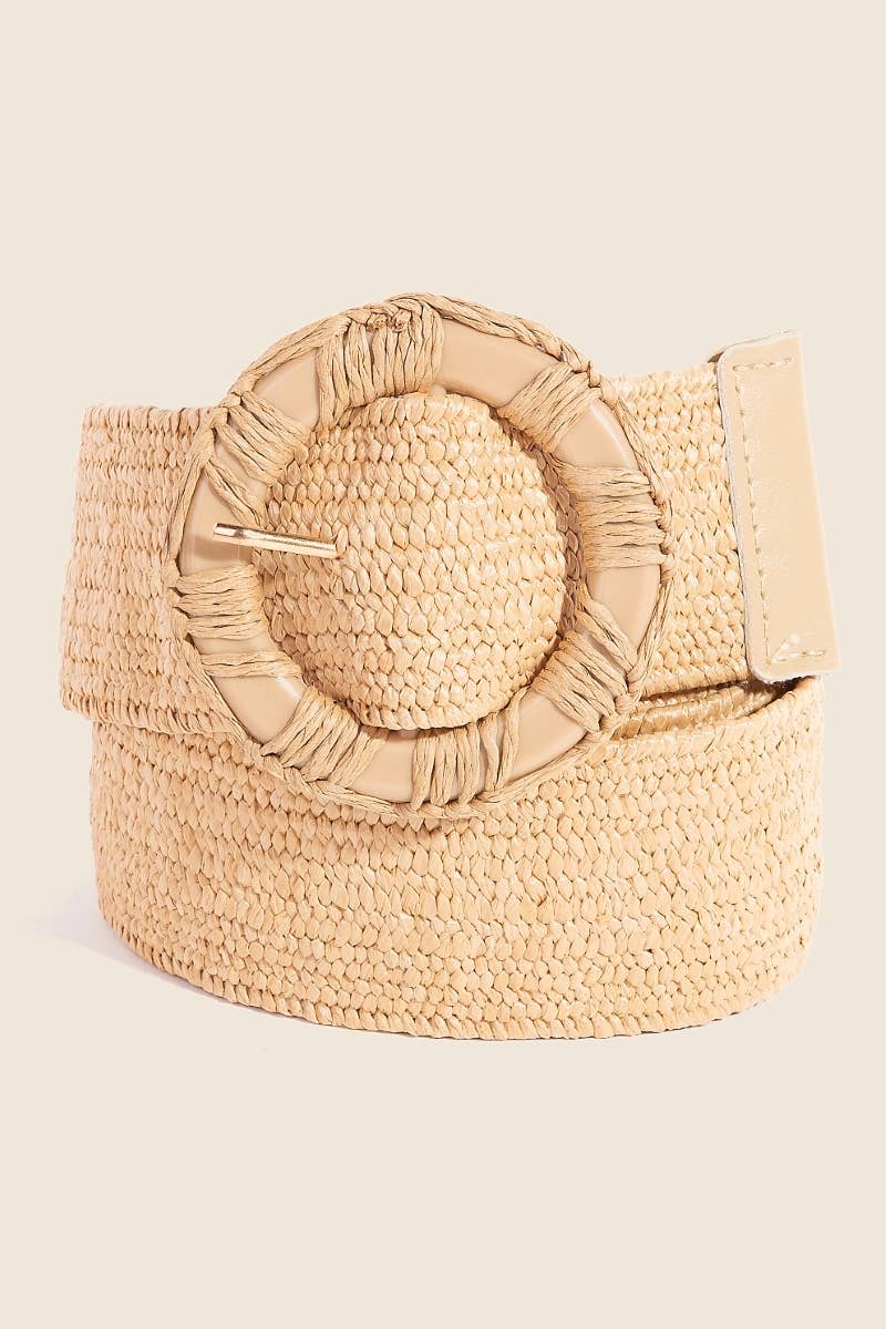 Elastic Intricate Braided Hoop Buckle Belt