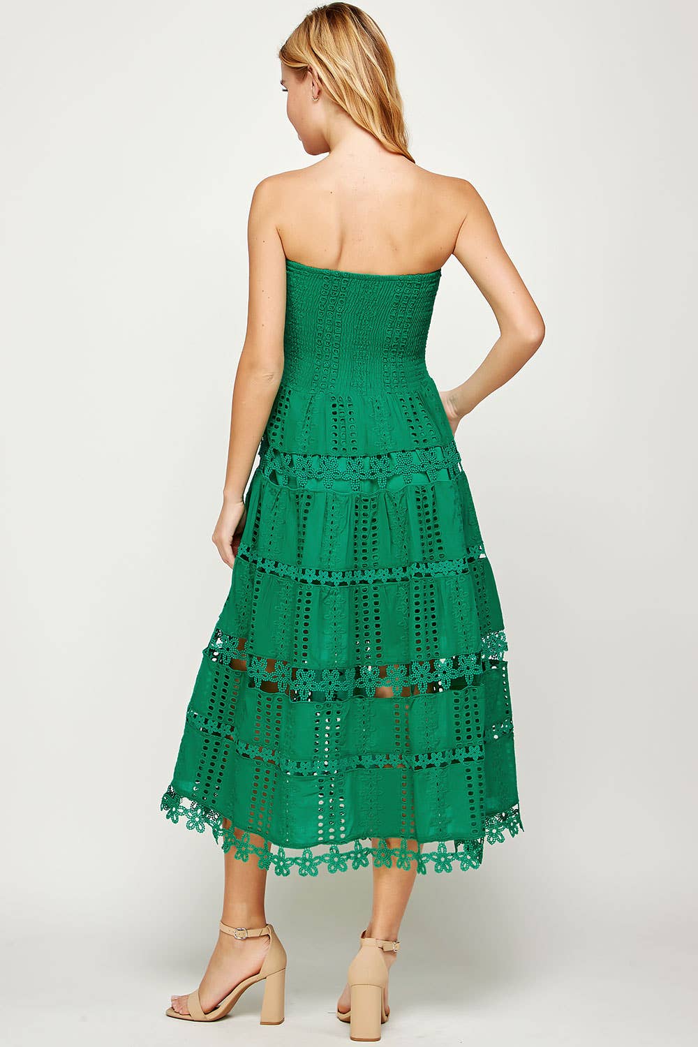 Emerald Eyelet Dress