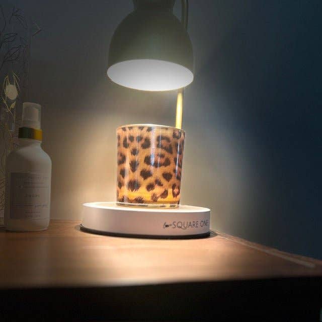 Leopard Container Candle: Sweet Tuscan Cashmere